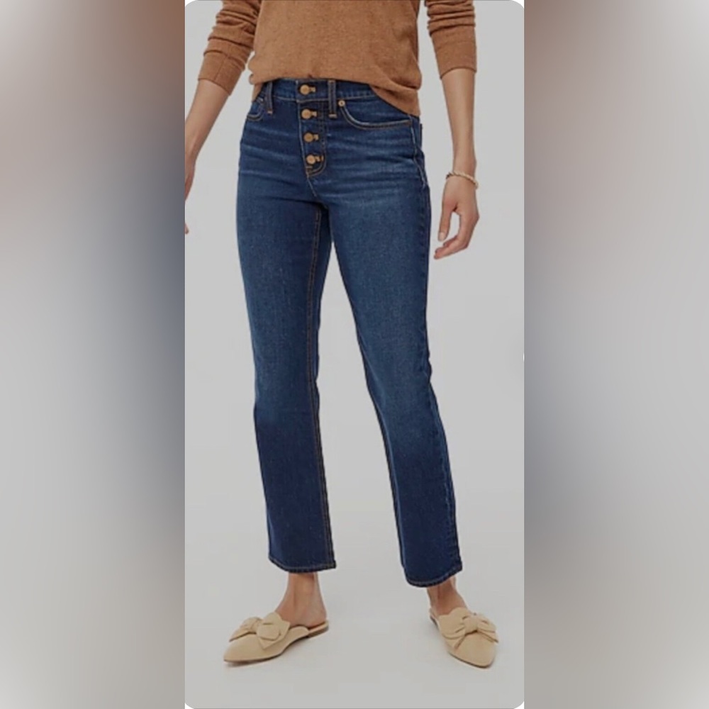 J Crew Mid-Rise Crop Flare Jeans